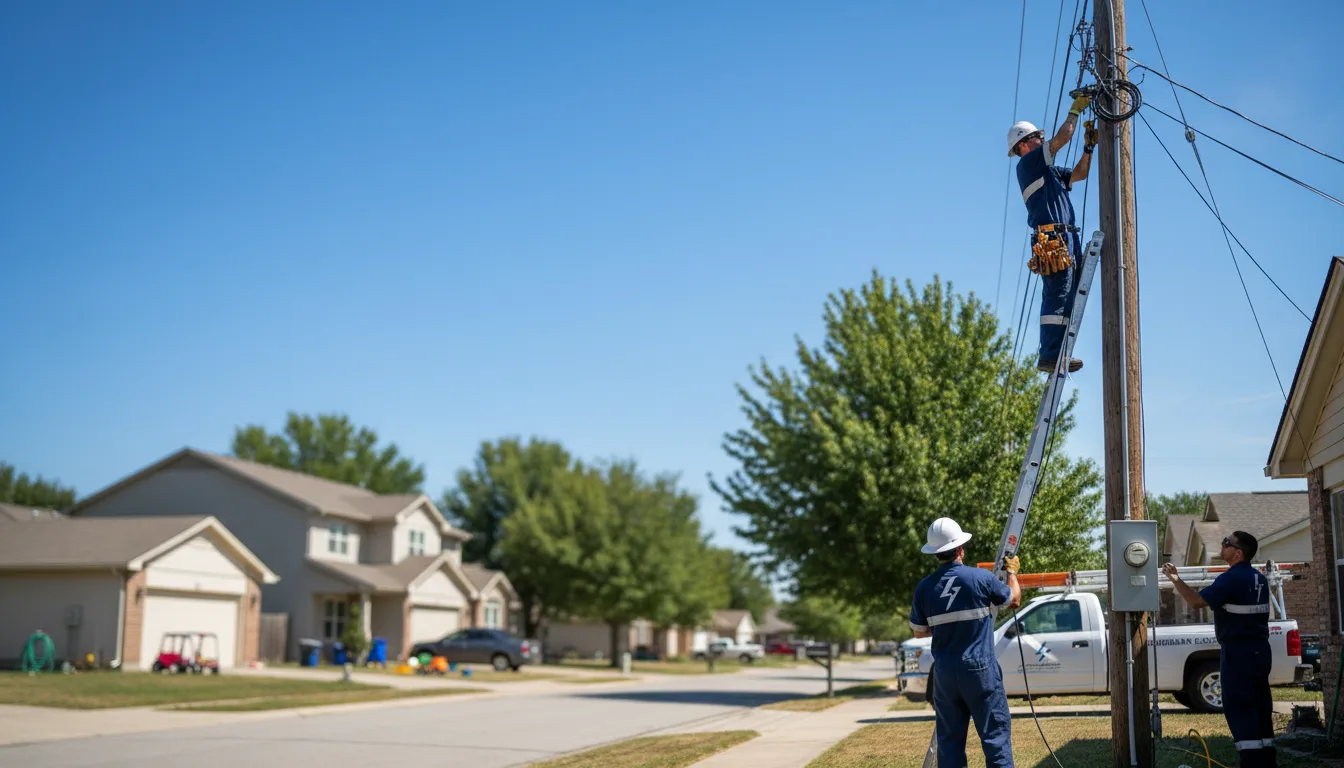 Residential electrician providing installation services in Gray, LA